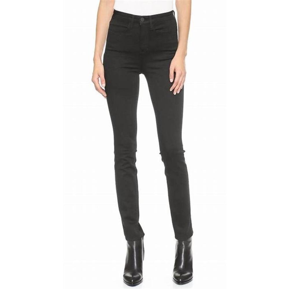 AYR Hi-Rise Skinny Jet Black Stretch Denim Jeans Size 27